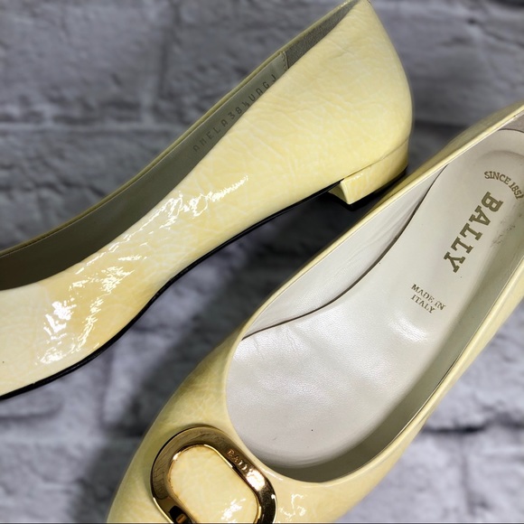 BALLY Amela Patent Coastal Grandma Ballerina Ballet Flats, Vintage 90's Sz 8 - Picture 9 of 14
